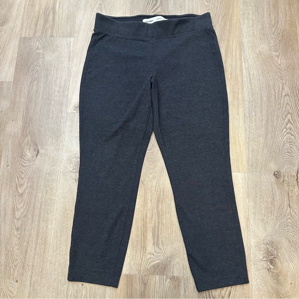 Old Navy Gray Leggings with Stretchy Fabric and Wide Waistband